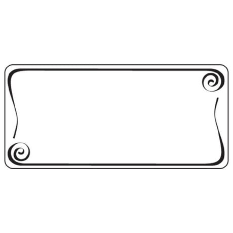 Hubert 12270 - Laser Labels, Whirly Border, 3-1/2" X 1-5/8"H
