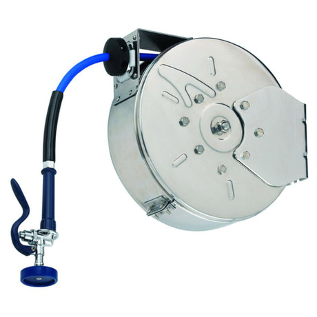 T&S Brass B-7142-C01 Hose Reel System Enclosed 3/8" X 50' Hose With High Flow Blue Spray Valve