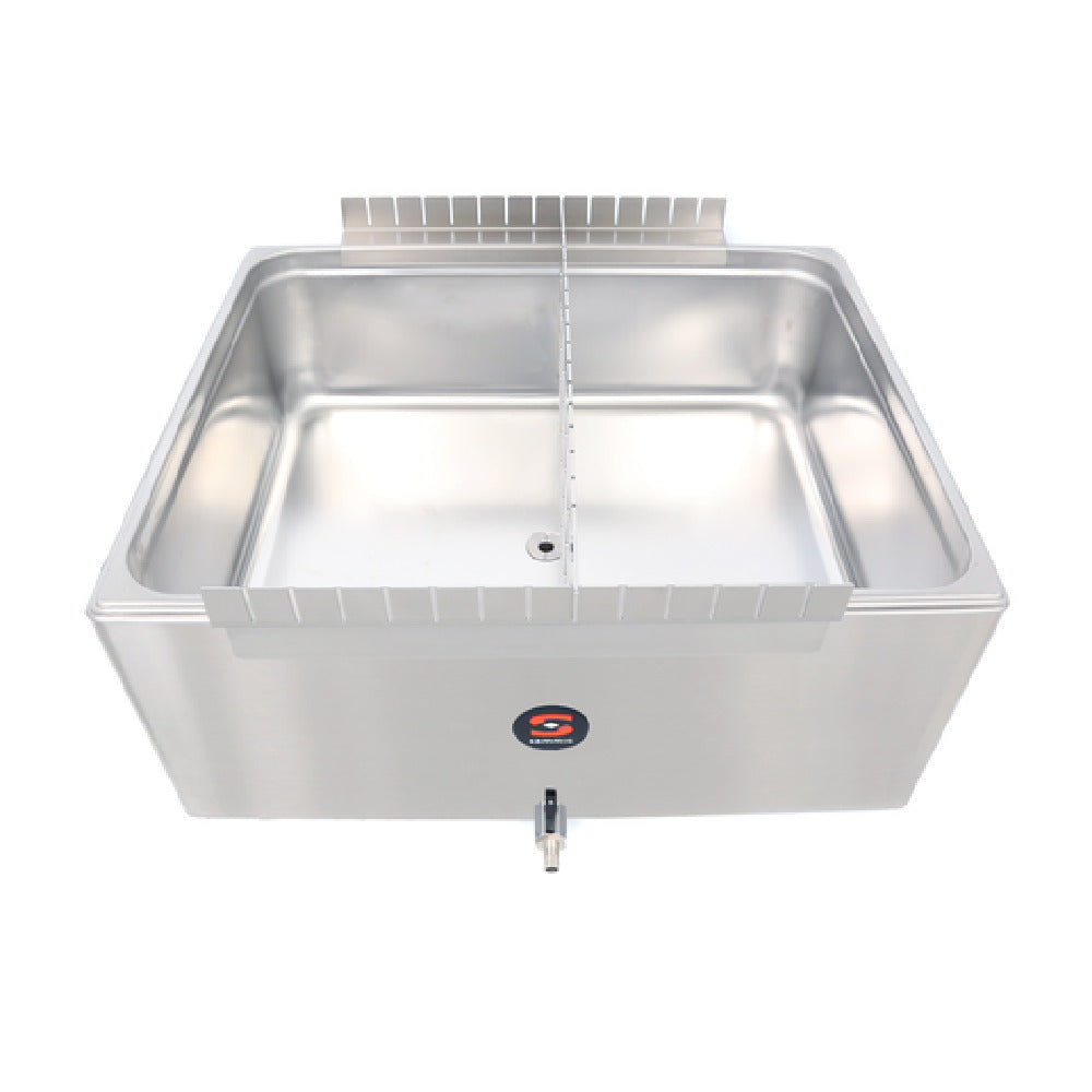 Sammic 1180181 (1180181) Tank Divider M For Use With 14 Gal Tank. Divides Tank Into Separate Compartments To Organize The Tank For Multi-product Use And For FIFO Organization. Spans Front To Back With Use Of Support Set. Stainless Steel Made