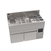 Krowne MW48R-B MoveWell Adaptive Station With Ultra-Low Profile Refrigeration With Essential Inserts Bundle MoveWell Adaptive Station Bin With Ultra Low-Profile Refrigerated Base