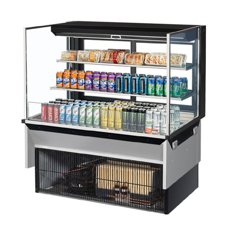 Turbo Air TOM-48L-UFD-W(B)-3SI-N Drop-In Horizontal Open Display Case Low Profile