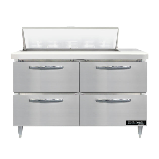 Continental Refrigerator D48N10-D Designer Line Sandwich Unit 48"W Two-section