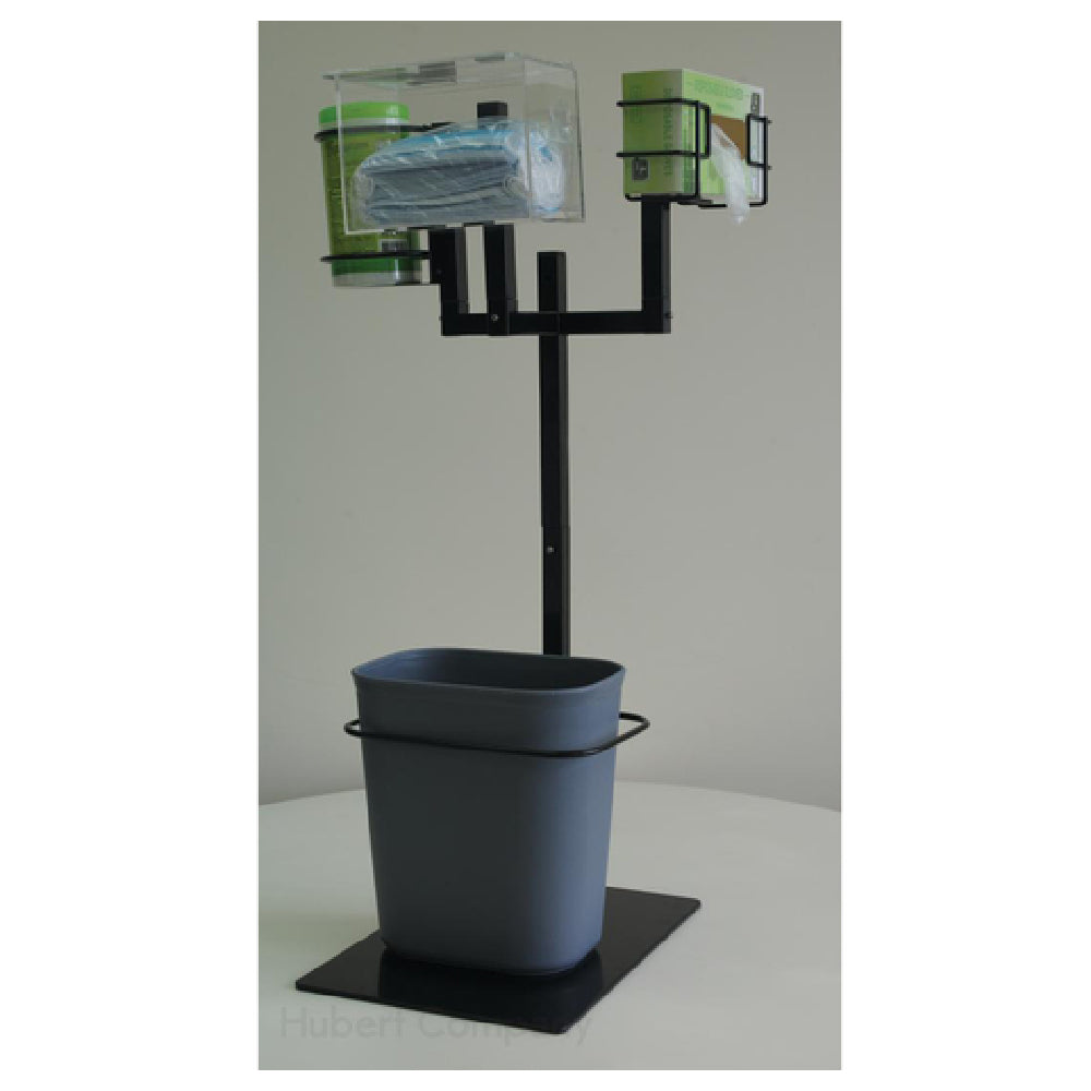 Hubert 72541 - Modular PPE & Sanitizer Stand, Triple Arm, 15-1/5"L X 12-3/5"W X 29"H
