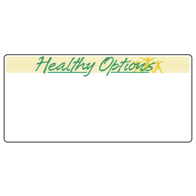 Hubert 10178 - Laser Labels, "Healthy Options", 3-1/2" X 1-5/8"H