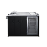 Summit CARTOS54LG Portable Outdoor Kitchenette With Glass Door Refrigerator 58"W