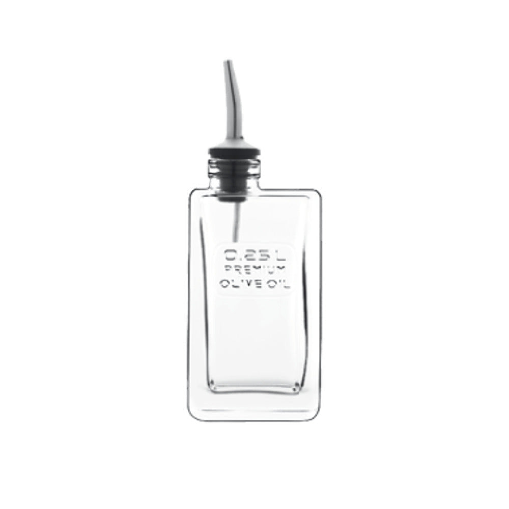 Bauscher Hepp 11089/01 - Olive Oil Pouring Bottle, 8.5 Oz. (9.5 Oz. Brimful), 3" X 2" X 7-3/4"H