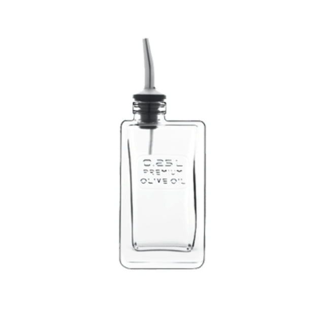 Bauscher Hepp 11089/01 - Olive Oil Pouring Bottle, 8.5 Oz. (9.5 Oz. Brimful), 3" X 2" X 7-3/4"H