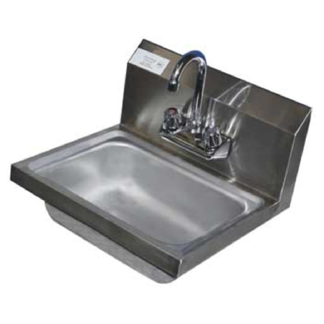 Serv-Ware HS15-CWP - Serv-Ware - Sinks - S/S Hand Sink NO Splash Guards - Dimensions: 17" W X 15" D X 13.5" H - Materials: 18 Gauge