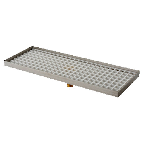 Franklin Machine Products 102-1088 Counter Top Drain Tray 14-7/8" X 5-3/8" X 3/4"D 1/2" X 2" NPS Brass Drain