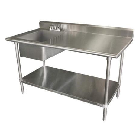 Advance Tabco KSLAG-11B-305L-X - Special Value Work Table With Prep Sink, 60"W X 30"D