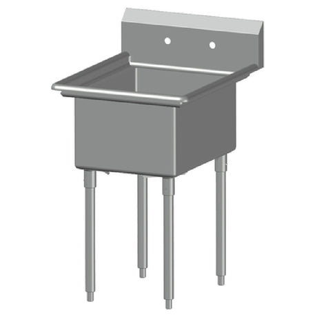 SPG 1N24 - Universal Stainless Sink, One Compartment, 24" Front-to-back X 24" Wide Sink Compartment