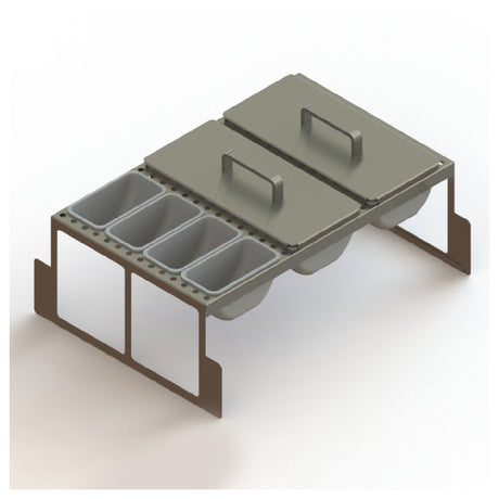 Glastender DICF-18B Drawer Insert Condiments Full