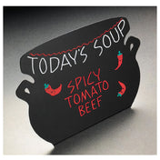 Hubert 94011 - Marker Board/Sign, 12-1/2" X 3" X 9-1/4"H, Soup Kettle Shape