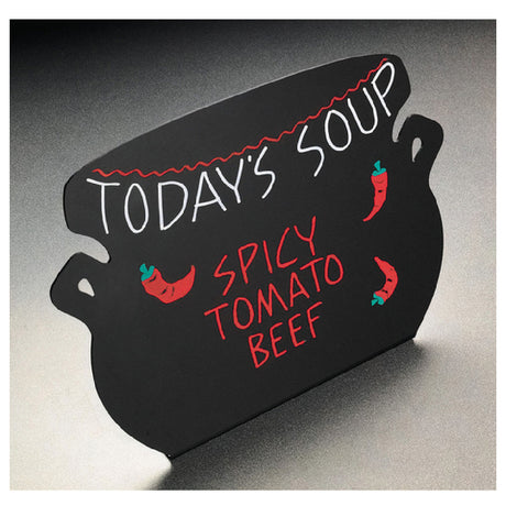 Hubert 94011 - Marker Board/Sign, 12-1/2" X 3" X 9-1/4"H, Soup Kettle Shape