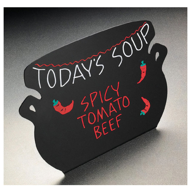 Hubert 94011 - Marker Board/Sign, 12-1/2" X 3" X 9-1/4"H, Soup Kettle Shape