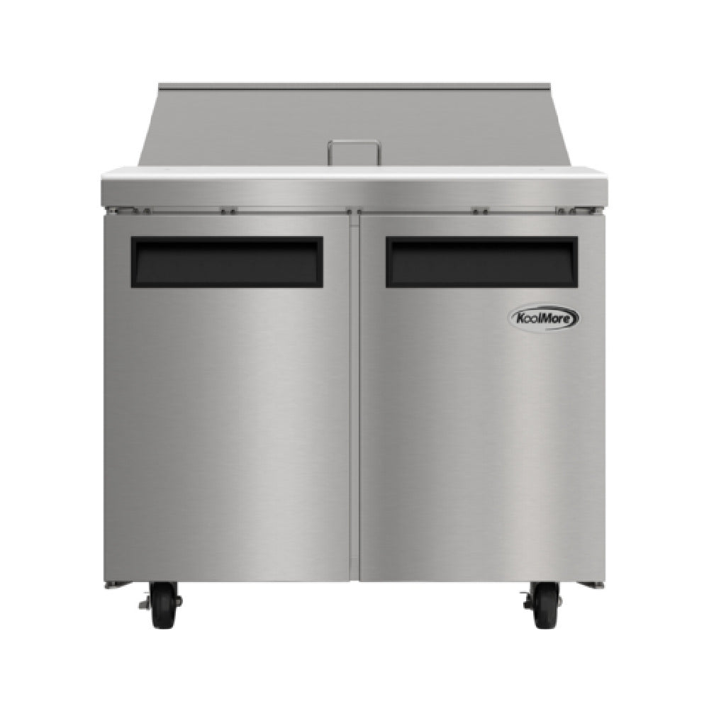 Koolmore KM-PTR36-2D - Salad And Sandwich Prep Table, 36.2"W, 10.8 Cu Ft.