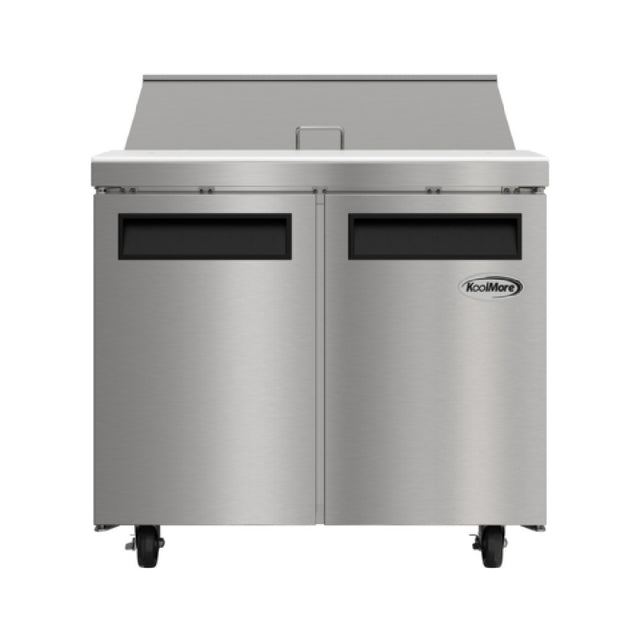 Koolmore KM-PTR36-2D - Salad And Sandwich Prep Table, 36.2"W, 10.8 Cu Ft.