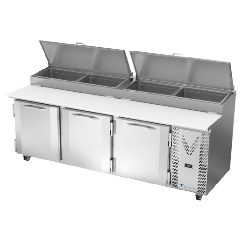 Victory VPP93HC - Pizza Prep Table, Powered By V-Core™, Three-section