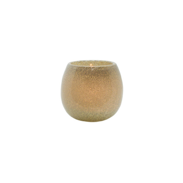 Hollowick 4185 Sepia Art Glass Votive Lamp 3.5"H X 4" Dia. (mm: 89 H X 102 Dia.)