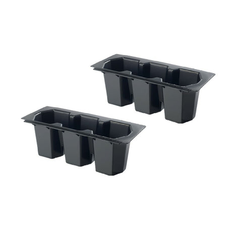 Krowne C-43 Krowne Three Bottle Wells For KR19 Ice Bins ABS Plastic Black