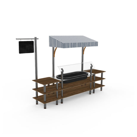 Steelite MGCMLA01WSWF Classic Canopy Cooling Station 130"W X 29 1/2"D X 96"H Mixed Materials