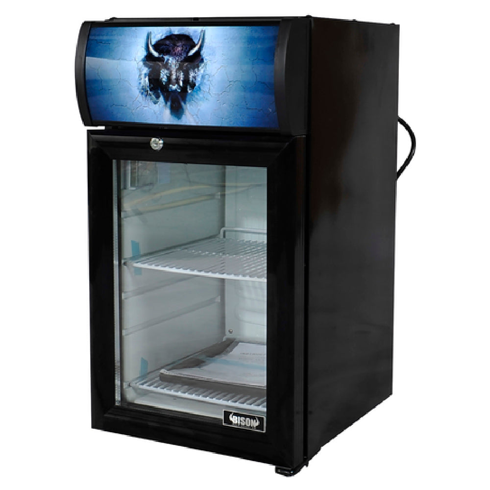 Bison BRM-.74 Countertop Glass Door Refrigerator One-section .74 Cu. Ft. Capacity