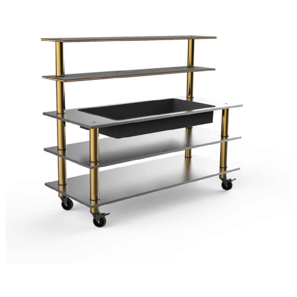 Steelite MGCMLC03GBXW Mogogo Buffet Solutions Modular Pro Back Bar 5-tier 71" X 29-1/2" X 60-1/2"