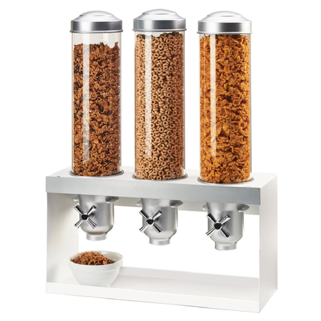 Cal Mil 3598-3-55 Luxe Cereal Dispenser (3) 4-1/2L Capacity Cylinders 20-1/2"W X 7-1/4"D X 27"H