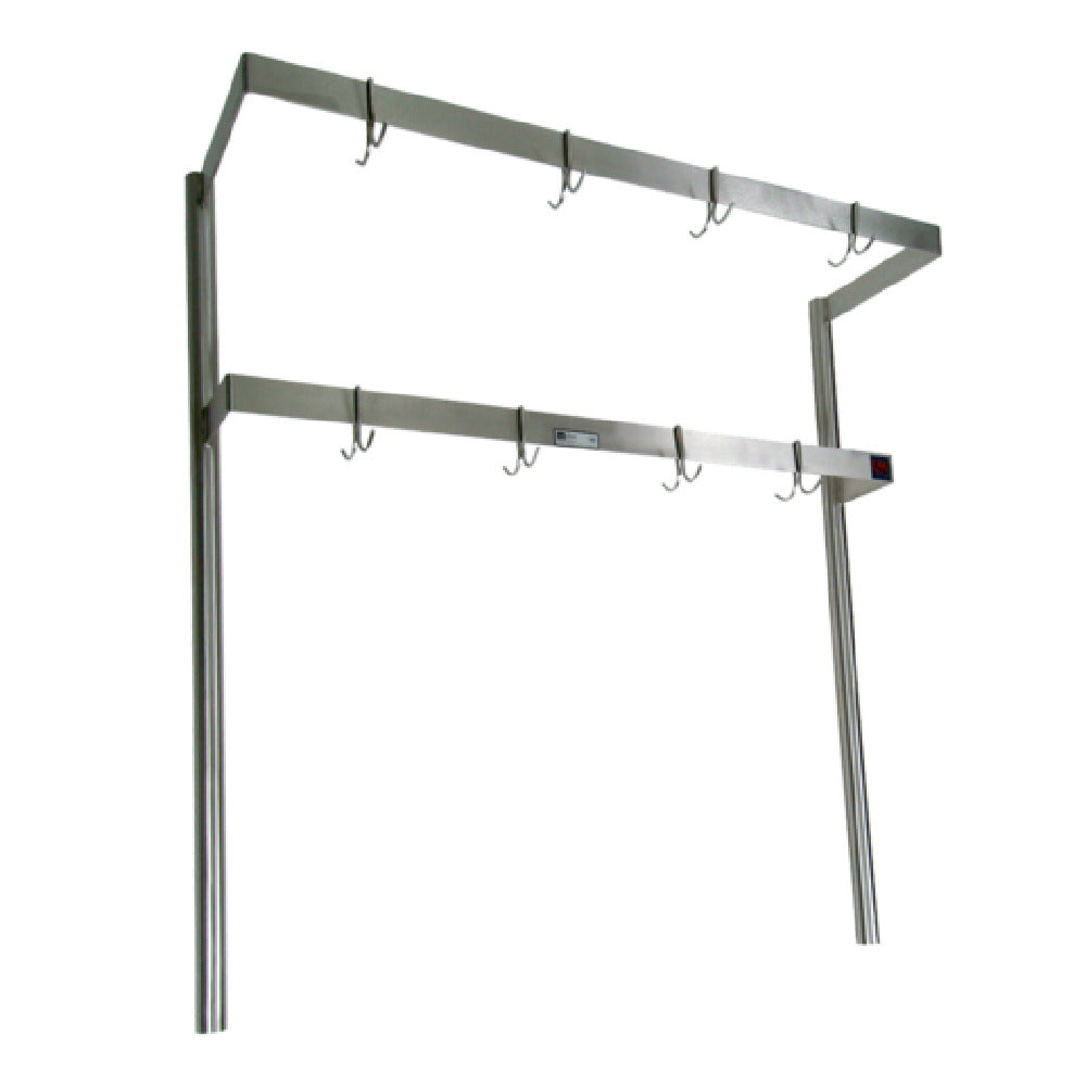 John Boos PRD1A Pot Rack Table Mount Double Bar