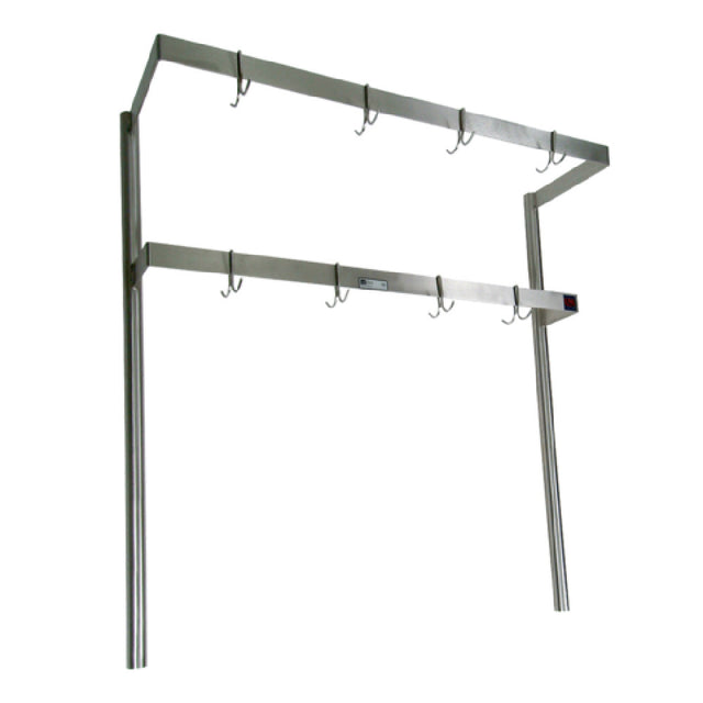 John Boos PRD6 Pot Rack Table Mount Double Bar