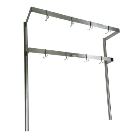 John Boos PRD2 Pot Rack Table Mount Double Bar