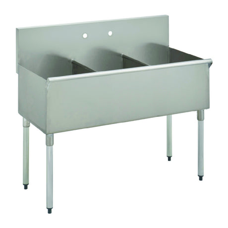 Hubert 57825 - Kratos Utility Sink. 63"W X 24-1/2D X 41H, (3) Compartment (3), Bowl
