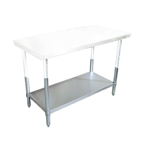 Omcan 22093 (22093) Standard Series Undershelf 24"W X 24"D Galvanized With Welded V Pipe Leg Supports