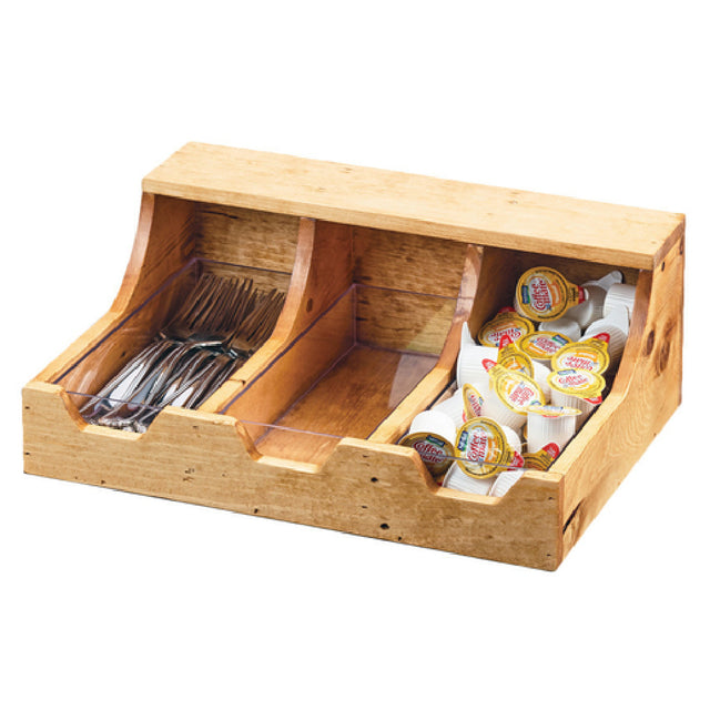 Cal Mil 3613-3-99 Madera Condiment Organizer 13-3/4"W X 10"D X 5-1/4"H Rectangular