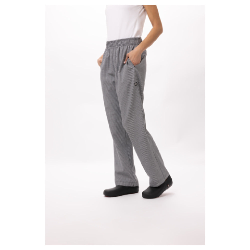 Chef Works PW005-SCH-S Women's Essential Baggy Pants Elastic Waistband (2) Side-seam Pockets