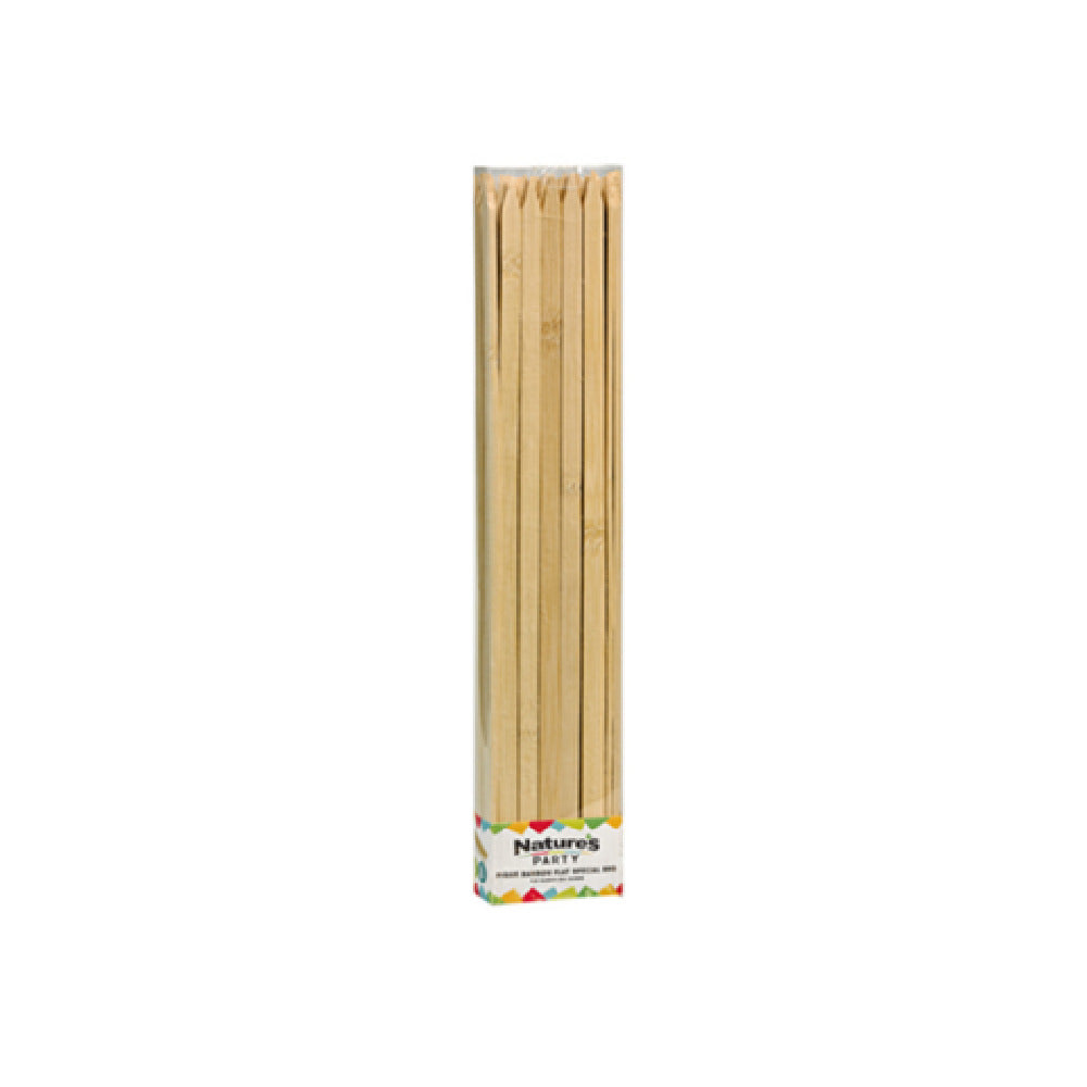 PacknWood 8NPBBFL35 - Flat BBQ Skewer, 13.78", Compostable