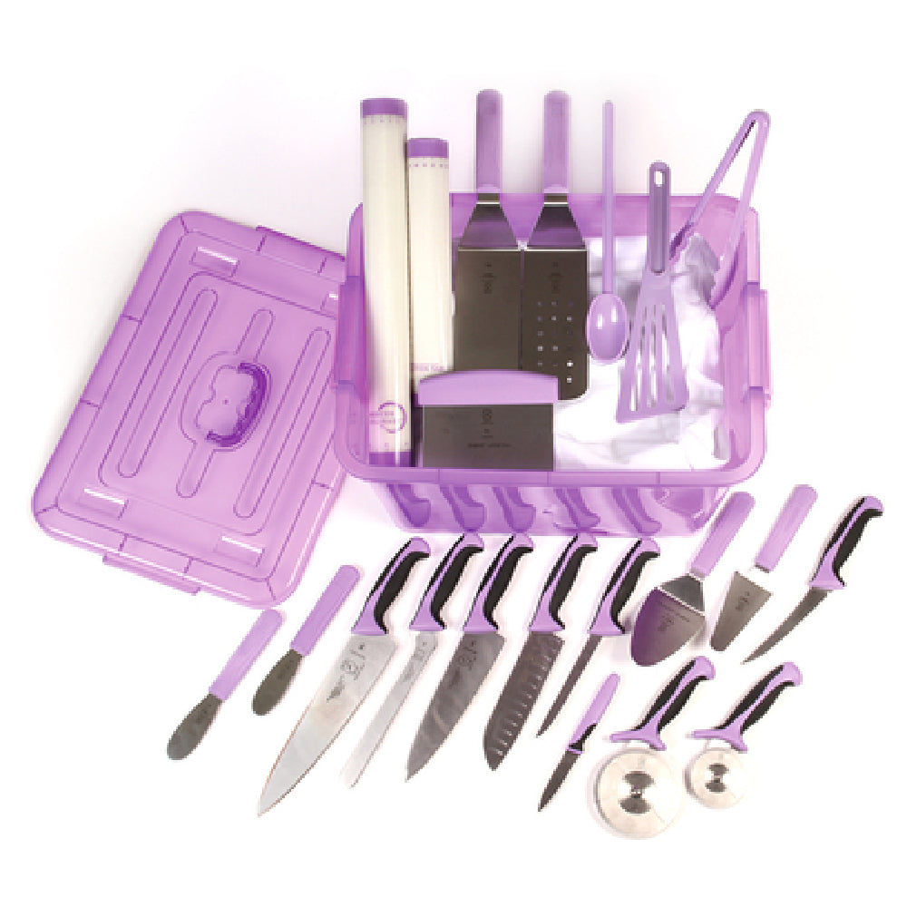 Mercer Culinary M33065 Allergen Safety Kit Includes: Purple Storage Tote And (1) 10” Chef’s Knife