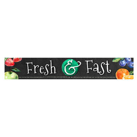 Cambro CSFLEXMERCH3000 Camshelving® Flex Station Merchandiser Signs "Fresh And Fast"