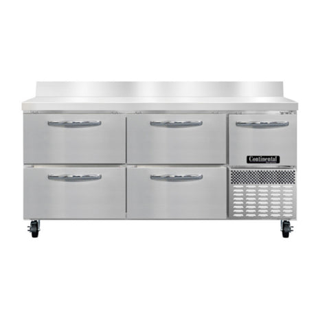 Continental Refrigerator RA68SNBS-D Refrigerated Base Shallow Depth Worktop Unit