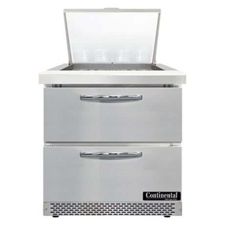 Continental Refrigerator SW32N12M-FB-D Mighty Top Sandwich Unit Front Breather