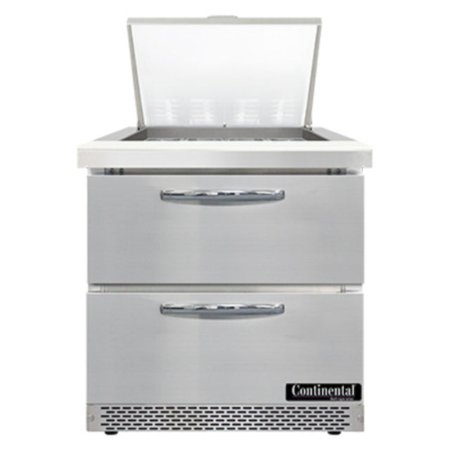 Continental Refrigerator SW32N12M-FB-D Mighty Top Sandwich Unit Front Breather