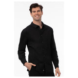 Chef Works SES02-BLK-4XL Men's Seville Shirt Stretch Fabric Snap Front Closure