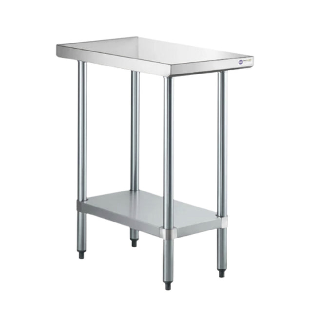 Steel Works Stainless SWWTS-3018-318 Worktable 30" X 18" X 34"H 18ga/304 Stainless Steel