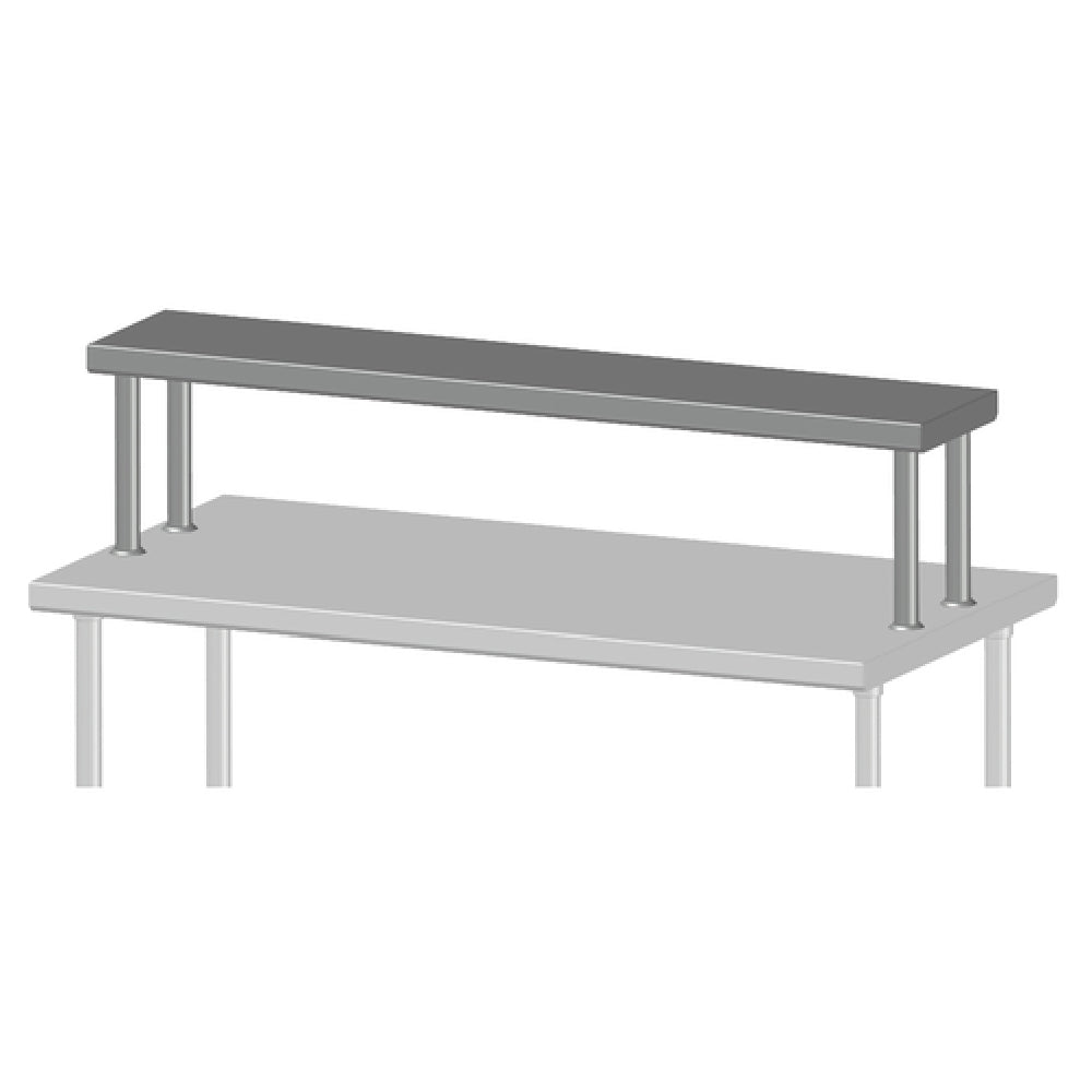 SPG TSS-18-16 - Universal Stainless Single Overshelf, 16" Wide, Stainless Steel (priced Per Linear Foot)