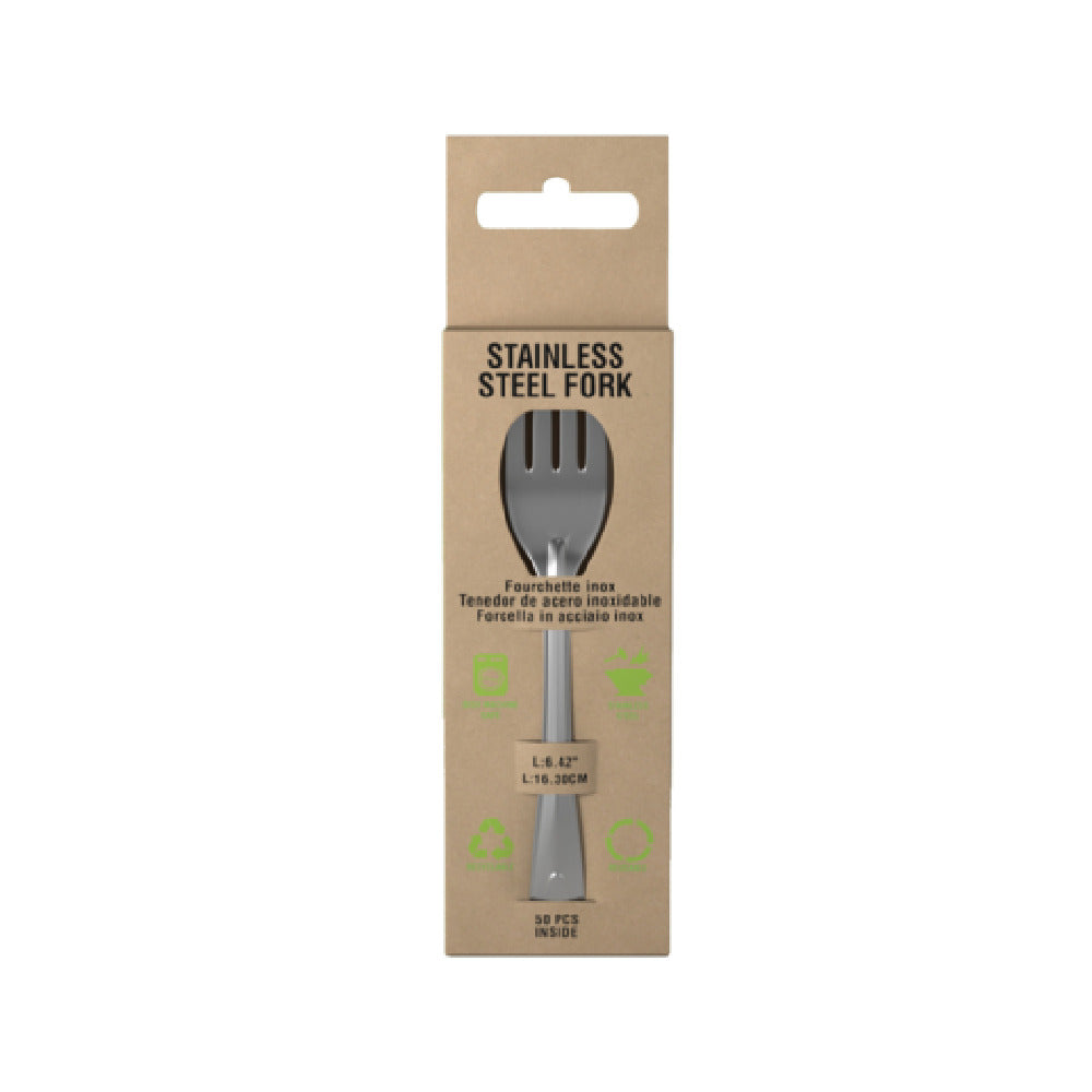 PacknWood 294CVINOXL1 - Salad Fork, 6-1/3", Stainless Steel