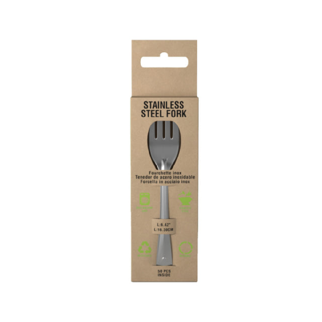 PacknWood 294CVINOXL1 - Salad Fork, 6-1/3", Stainless Steel
