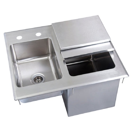 BK Resources BK-DIBHL-2118 Drop-In Ice Bin With Sink 21"W X 18"D OA