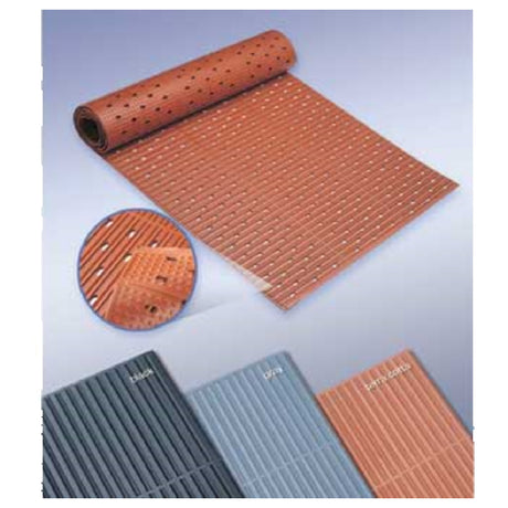 Cactus Mat 1631F-3V_TERRA COTTA Ni-Rib Safety Runner 3' W 1/4" Thick