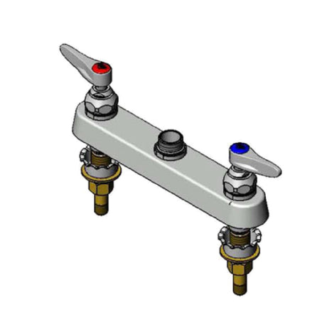 T&S Brass B-1120-XS-LN Workboard Faucet (Less Nozzle) Deck Mount With 8" Centers