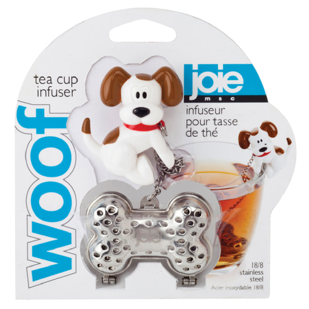 Harold Import Co. 10051 Joie Woof Tea Infuser Plastic Dog Topper 18/8 Stainless Steel (carded)